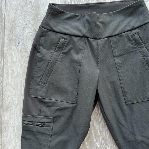 Athleta cargo tights; size 2P; olive green - Picture 3 of 6